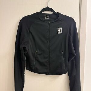 Black Nike athletic cropped jacket
